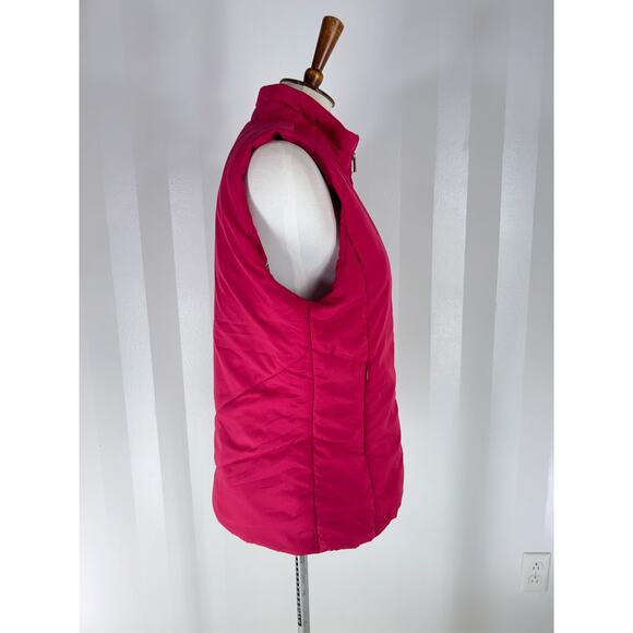 COLDWATER CREEK Women’s Dark Pink Zippered Puffer Vest Sz M - Picture 2 of 10